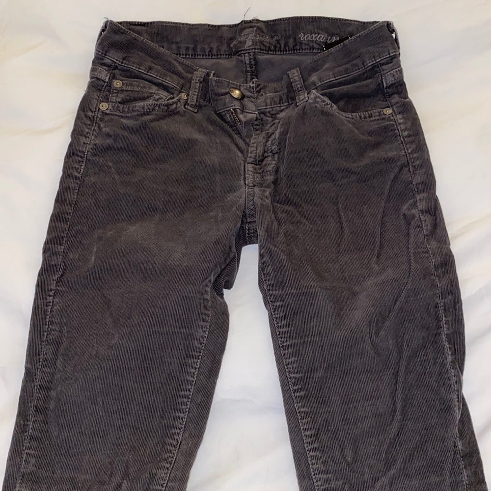 7 for all mankind dark corduroy pants